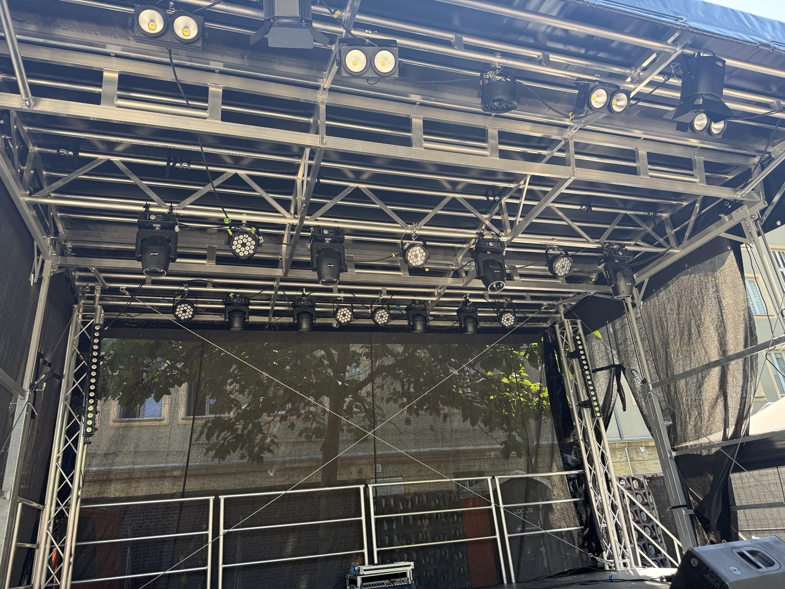 Lichttechnik in der Trailerbühne